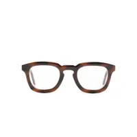 moncler eyewear lunettes de vue à effet écailles de tortue - marron