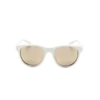 emporio armani lunettes de soleil à monture ovale - blanc
