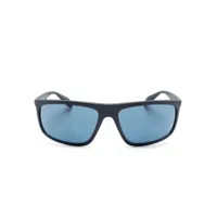 emporio armani lunettes de soleil à monture rectangulaire - bleu