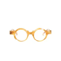 kuboraum lunettes de vue k32 à monture ronde - jaune