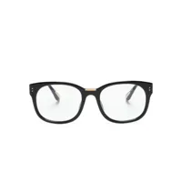linda farrow lunettes de vue cedric à monture d'inspiration wayfarer - noir