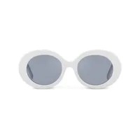 dolce & gabbana eyewear lunettes de soleil à monture ronde - blanc