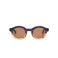 thierry lasry lunettes de soleil olympy à monture ronde - marron