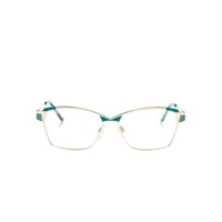 cazal lunettes de vue à monture rectangulaire - vert