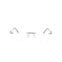cazal lunettes de vue à monture rectangulaire - bleu