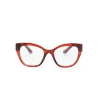 miu miu eyewear lunettes de vue à monture papillon - rouge