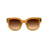 amiri lunettes de soleil classic logo 'tan' - marron