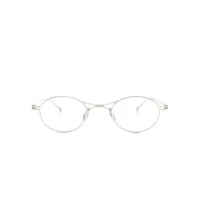 giorgio armani lunettes de vue à monture ovale - argent
