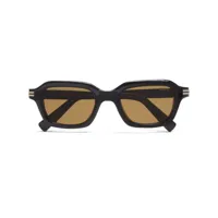 zegna lunettes de soleil à monture carrée - noir
