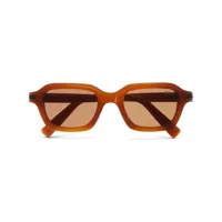 zegna lunettes de soleil à monture carrée - marron