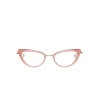 valentino eyewear lunettes de vue v daydream à monture papillon - or