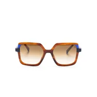 etnia barcelona lunettes de soleil à monture carrée - marron