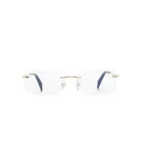 chopard eyewear lunettes de vue à plaque logo - or