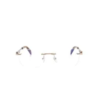 chopard eyewear lunettes de vue à monture rectangulaire - or