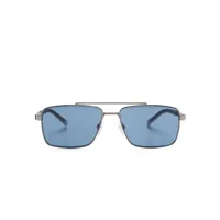 tommy hilfiger lunettes de soleil à monture rectangulaire - bleu