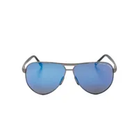 porsche design lunettes de soleil à monture pilote - gris