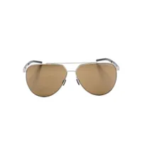 porsche design lunettes de soleil p8968 à monture pilote - gris