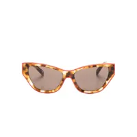 tory burch lunettes de soleil à bords contrastants - marron