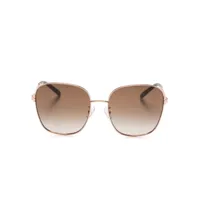 tory burch lunettes de soleil carrées à monture oversize - rose