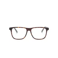 alexander mcqueen eyewear lunettes de vue à effet écailles de tortue - marron