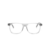 alexander mcqueen eyewear lunettes de vue à monture carrée transparente - gris