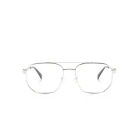 alexander mcqueen eyewear lunettes de vue à monture pilote - argent