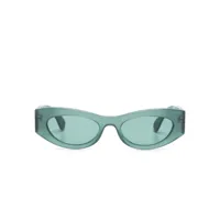 lanvin lunettes de soleil rectangulaires à logo - vert