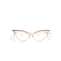 valentino eyewear lunettes de vue v-glassliner à monture papillon - rose