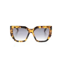 stella mccartney eyewear oversize-frame sunglasses - marron