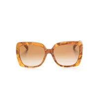 michael kors lunettes de soleil à monture carrée - orange