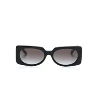 michael kors lunettes de soleil rectangulaires bordeaux - noir