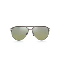 porsche design lunettes de soleil à monture pilote - gris