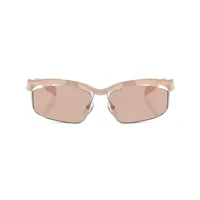 prada eyewear lunettes de soleil à monture géométrique - tons neutres