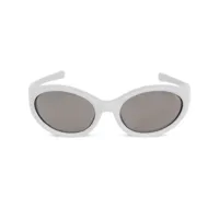 maison margiela x gentle monster lunettes de soleil couvrantes mm104 leather - gris