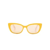 dolce & gabbana eyewear lunettes de soleil à monture papillon - jaune