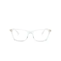 swarovski lunettes de vue carrées à ornement en cristal - blanc