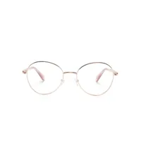 swarovski lunettes de vue ronde à ornement en cristal - rose