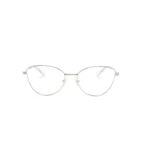 swarovski lunettes de vue à monture papillon - argent
