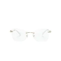 swarovski lunettes de vue à monture papillon - or