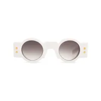 balmain eyewear olivier round-frame sunglasses - blanc