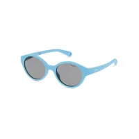 polaroid pld k007/s lunettes de soleil enfant - ronde bleu - verres polarisés