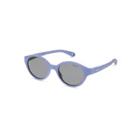 polaroid pld k007/s lunettes de soleil enfant - ronde violet - verres polarisés