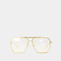 lunettes de soleil - bottega veneta - doré/transparent