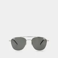 lunettes de soleil en métal argenté/gris