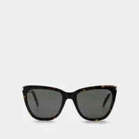 lunettes de soleil - saint laurent - acétate - havana/gris