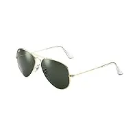 ray-ban - lunette de soleil rb3025 aviator large metal aviator, gold (w3234 gold)