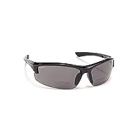 coyote eyewear bp-7 lunettes de soleil polarisées bifocale +2.00 noir/gris