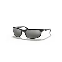 ray-ban predator 2 lunettes de soleil, noir (monture : noir, verres : gris polarisé miroir 601/w1), x-large (herstellergröße: 62) mixte