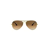 ray-ban mixte aviator lunettes de soleil, or, 58 mm eu