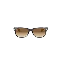 ray-ban lunettes de soleil, unisexe, adulte, 55 mm, couleur de monture: tortue/verres:brun(light brown gradient)
